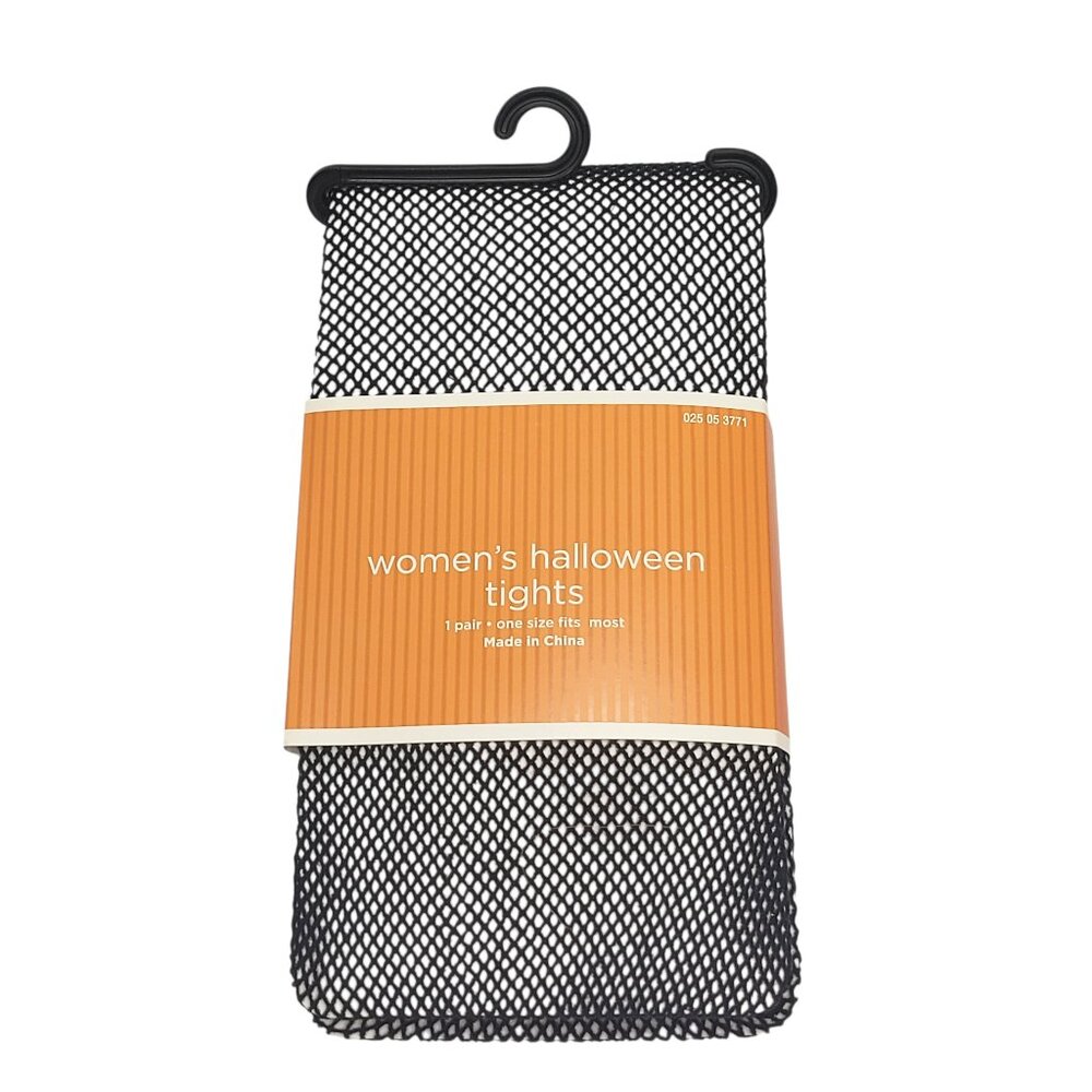 Black Fishnet Tights Pantyhose One Size Costume Hosiery Halloween